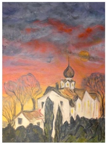 Villa Utsikten, röd himmel